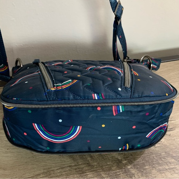 lug Bags Lug Navy Blue Quilted Nylon Swivel Rfid Blocking Cross